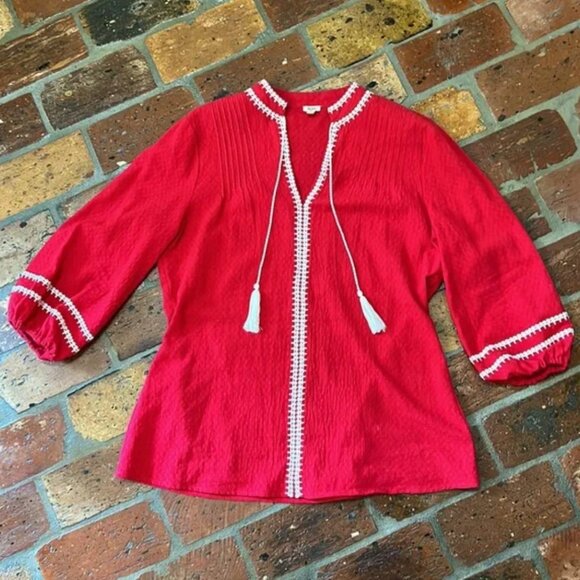 Reba Embroidered Tunic top szM - Picture 6 of 10